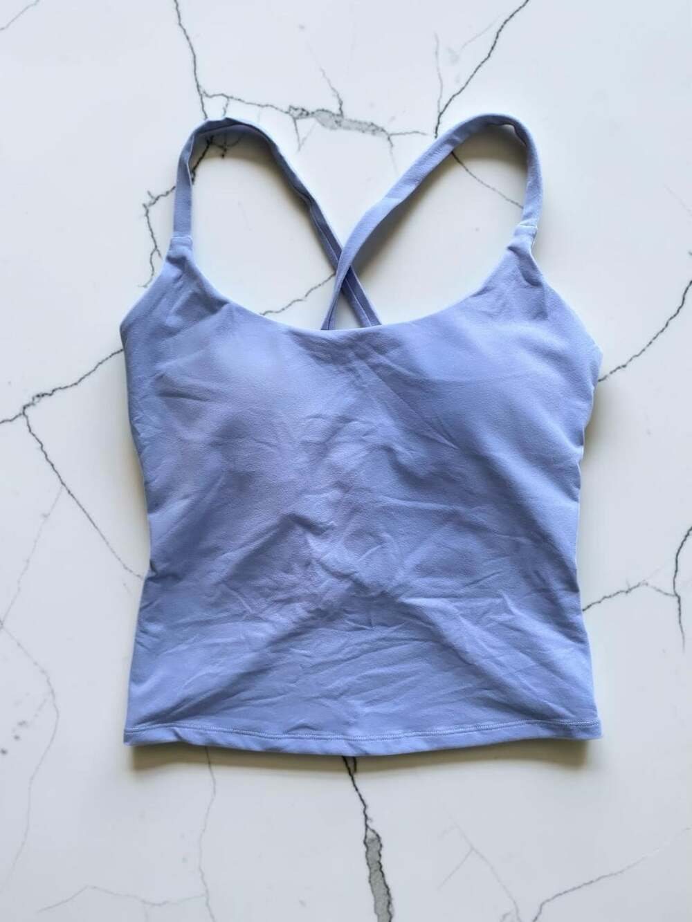 NWOT Halara Scoop Neck Crisscross Back Crossover Hem Yoga Cami Top